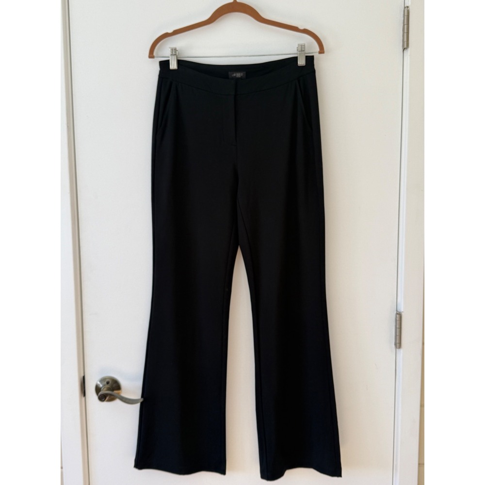 J. Jill Wearever Trousers Black Knit Pants Flared Size S Minimalist Workwear